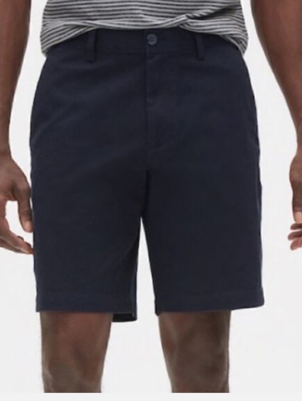 BANANA REPUBLIC size 36 Aiden Shorts Flat Front Navy Blue Preppy Chino Stretch